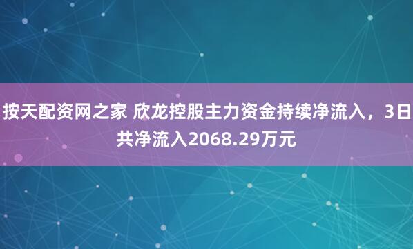 按天配资网之家 欣龙控股主力资金持续净流入，3日共净流入2068.29万元