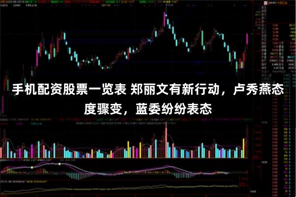 手机配资股票一览表 郑丽文有新行动,卢秀燕态度骤变,蓝委纷纷表态